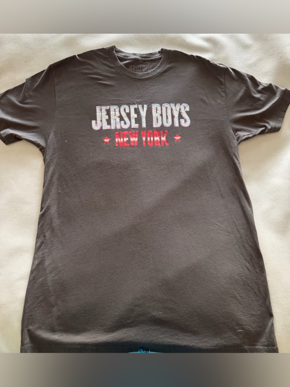 Jersey Boys New York Broadway T Shirt Size Large Black Graphic Tee Never Worn